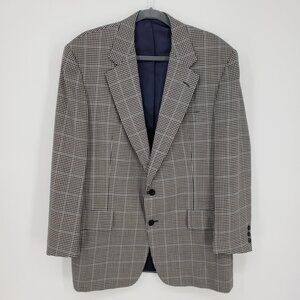 Chester Barrie Plaid Wool Suit Coat Blazer Jacket